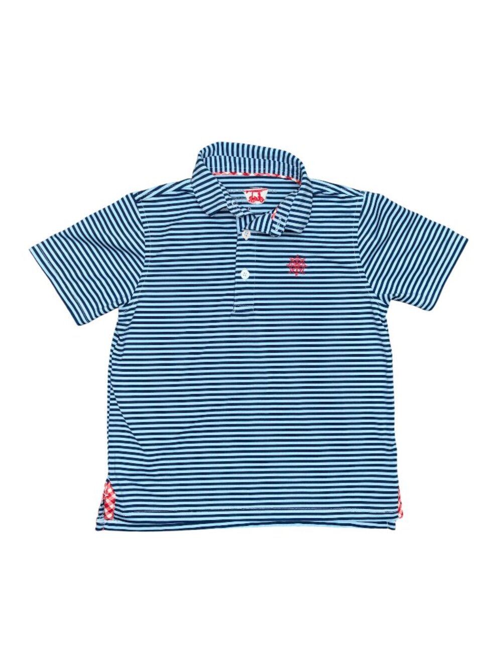 Bald Head Blues Striped Polo Shirt Size 6